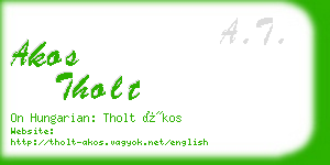 akos tholt business card